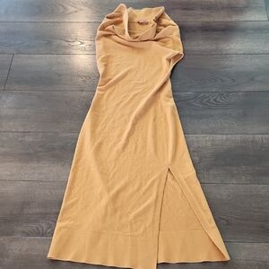 Altuzarra Orange Cowl-Neck Kim  Midi M Wool Blend